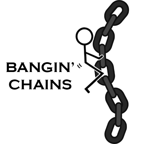 2" x 2" Bangin' Chains Stamp - FlightPlateStamps