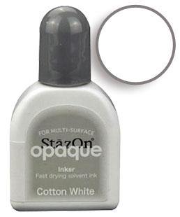 StazOn Opaque Cotton White Re-Inker - FlightPlateStamps